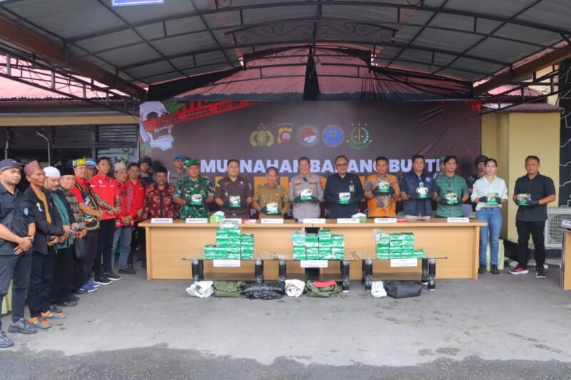 Berantas Peredaran Narkoba, Polres Sintang Musnahkan 57 Kg Sabu Senilai Rp57 Miliar
