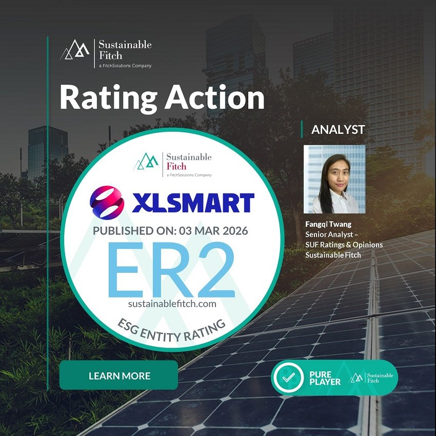 Pasca Merger, XLSMART Raih Rating ESG ‘2’ dari Sustainable Fitch