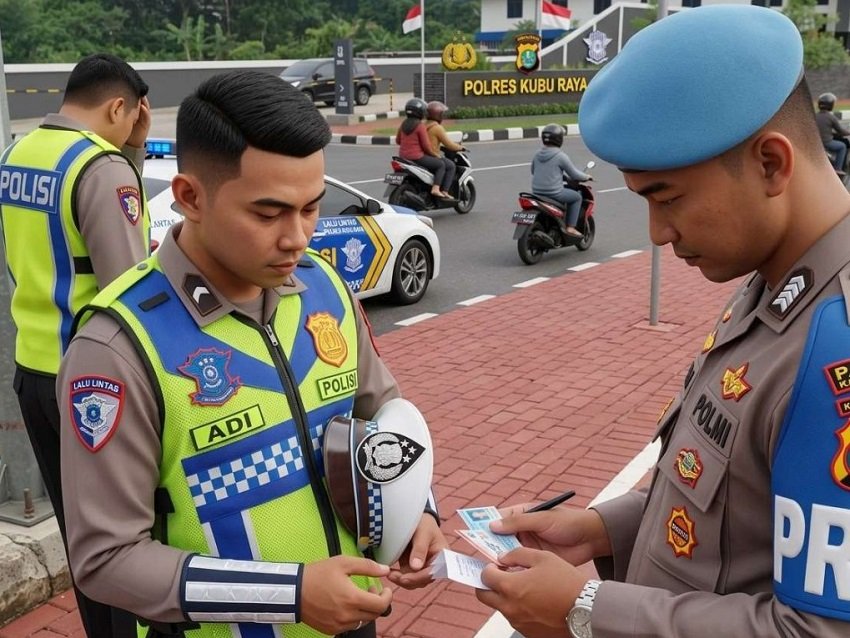 Propam Sidak Satlantas Polres Kubu Raya, Tegaskan Polisi Wajib Tertib Sebelum Menindak