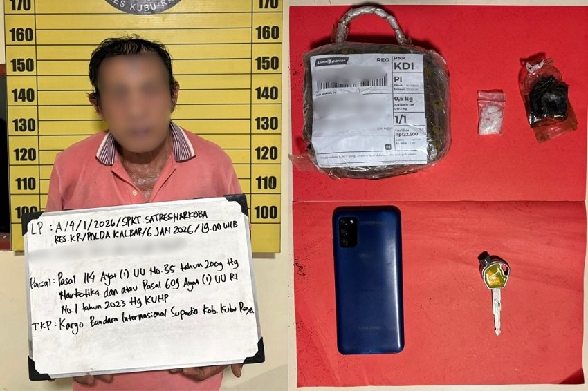 Sabu Disamarkan dalam Bubuk Kopi, Lansia di Kubu Raya Diciduk Berkat Kejelian Anjing Pelacak