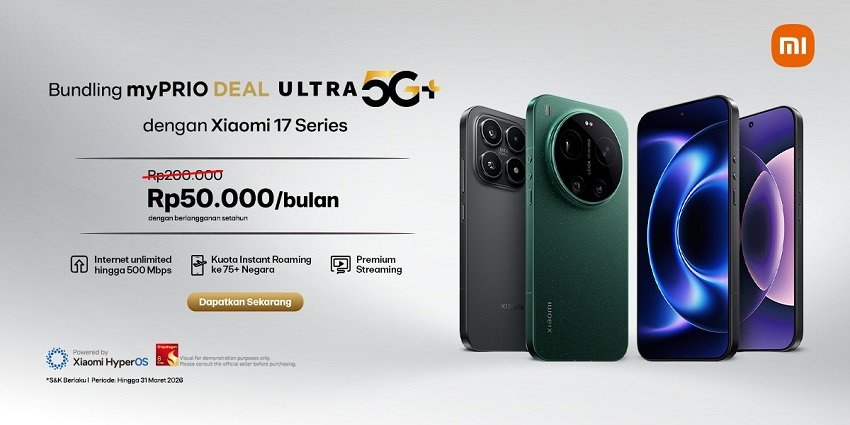 XLSMART Gandeng Xiaomi Hadirkan Bundling Xiaomi 17 Series, Nikmati Internet Unlimited dan Koneksi 5G